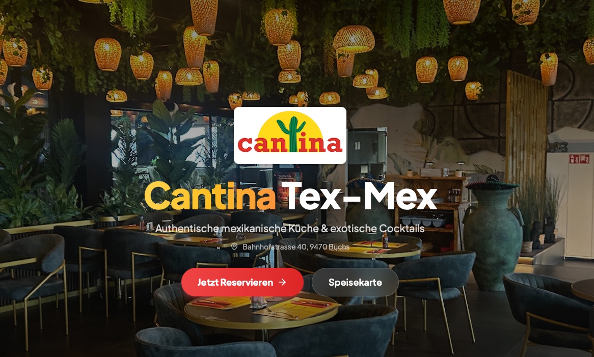 Cantina Tex-Mex Restaurant Website